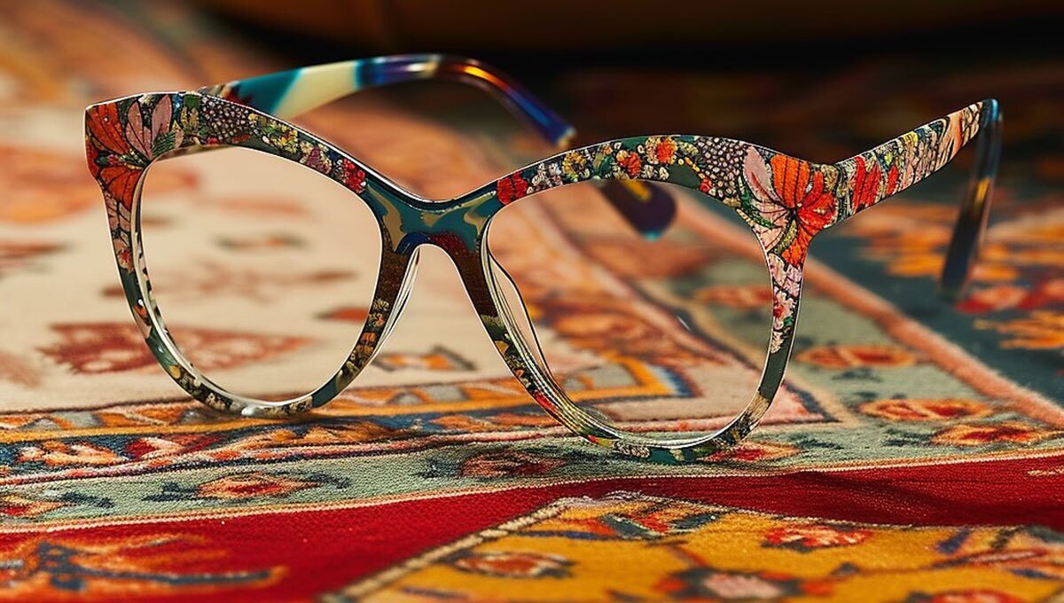 طراحی فریم عینک با الهام از نقش و نگار قالی ایرانی (عکس)