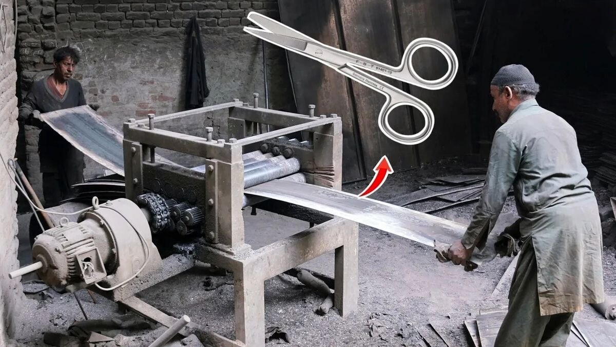 فرآیند ساخت قیچی توسط استادان پاکستانی (فیلم)