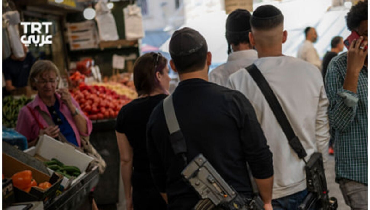 هجوم اسرائیلی های هراسان به فروشگاه های مواد غذایی