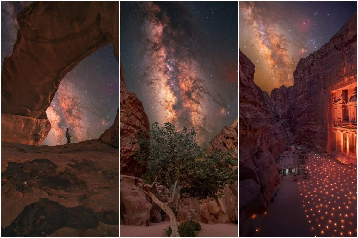 تصاویر مسخ‌کننده از آسمان جادویی شب بر فراز اردن