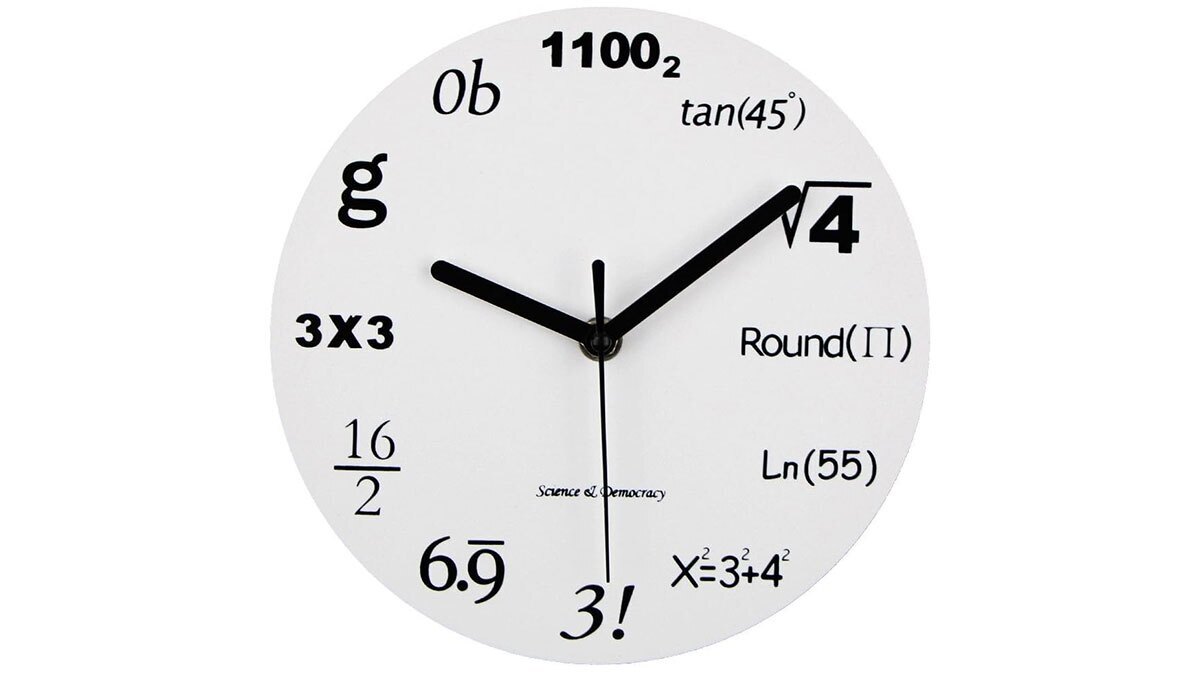 ساعت یک ریاضی دان باید اینجوری باشه! (عکس)