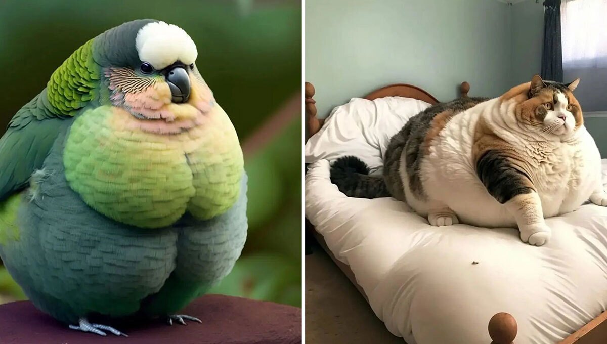 حیوانات؛ بعد از اضافه وزن شدید! (عکس)