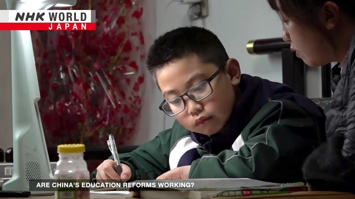 مشق نوشتن دانش‌آموزان چینی زیر سرم/ شکست اصلاحات آموزشی چین برای تکالیف منزل (فیلم)