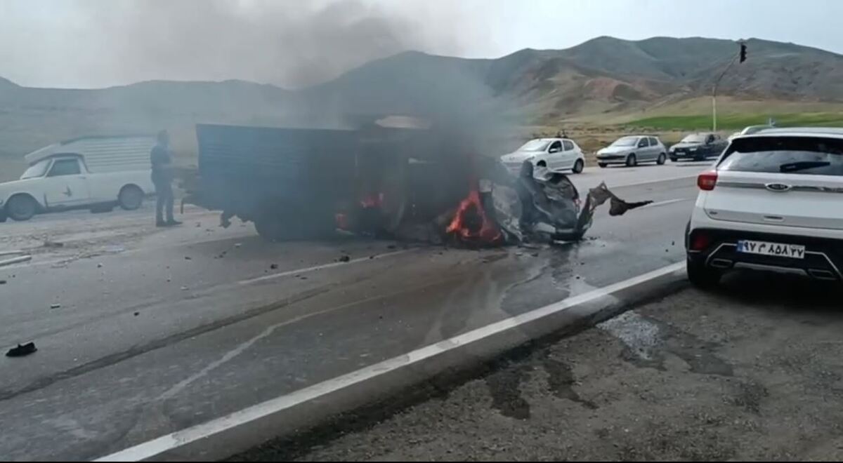 تصادف شدید جاده سلماس در آذربایجان غربی (فیلم)