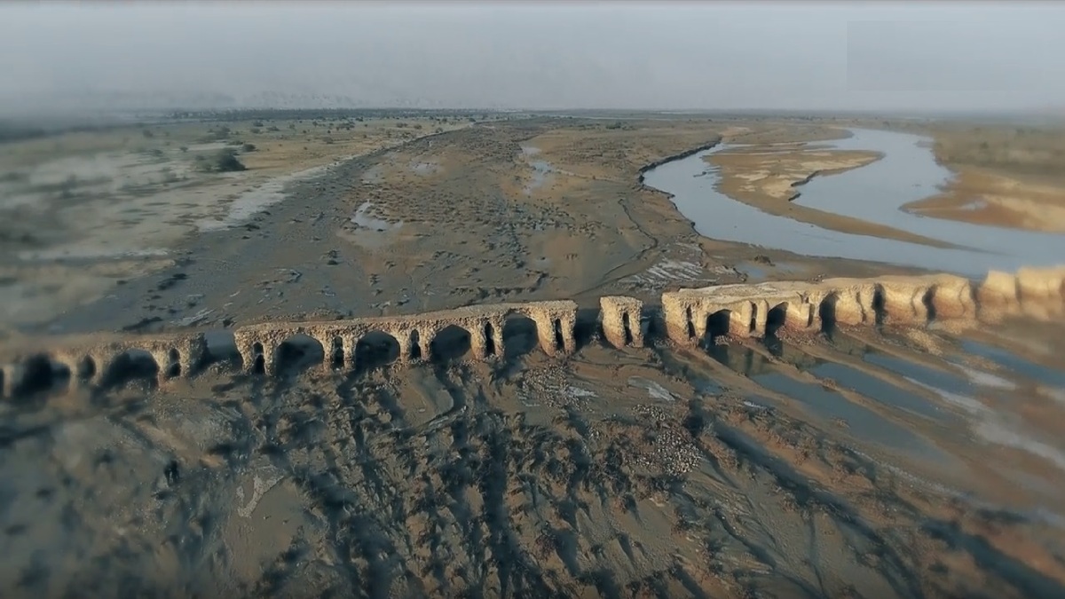 نمایی از طولانی‌ترین پل تاریخی ایران (فیلم)