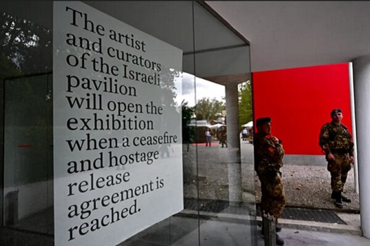 تحریم غرفه رژیم صهیونیستی در بینال ونیز از طرف هنرمندان اسراییلی