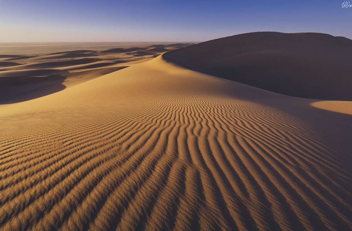 تصاویری پر بازدید از صحرای فوق‌العاده عربستان با رنگی خاص (فیلم)