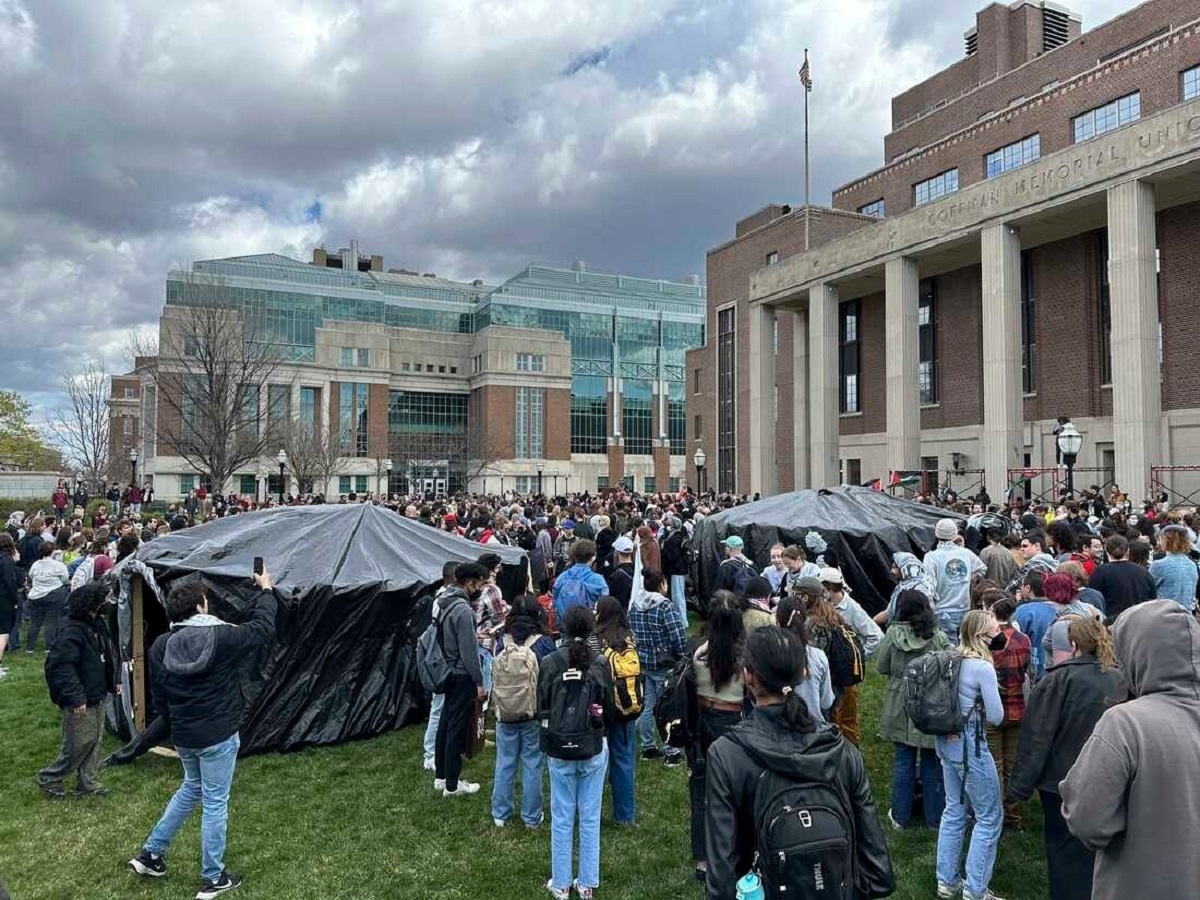 گسترش اعتراضات دانشجویی در آمریکا (فیلم)