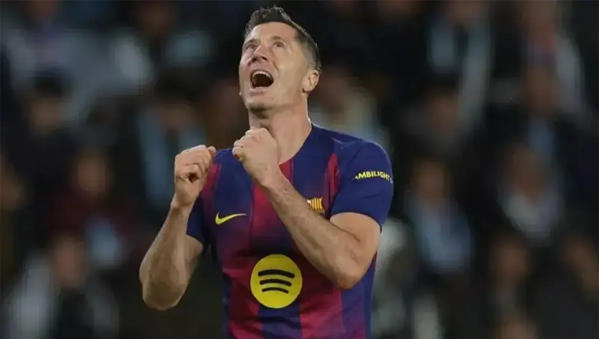 گل دوم بارسلونا به رئال مادرید با چیپ لواندوفسکی در فینال سوپرجام اسپانیا