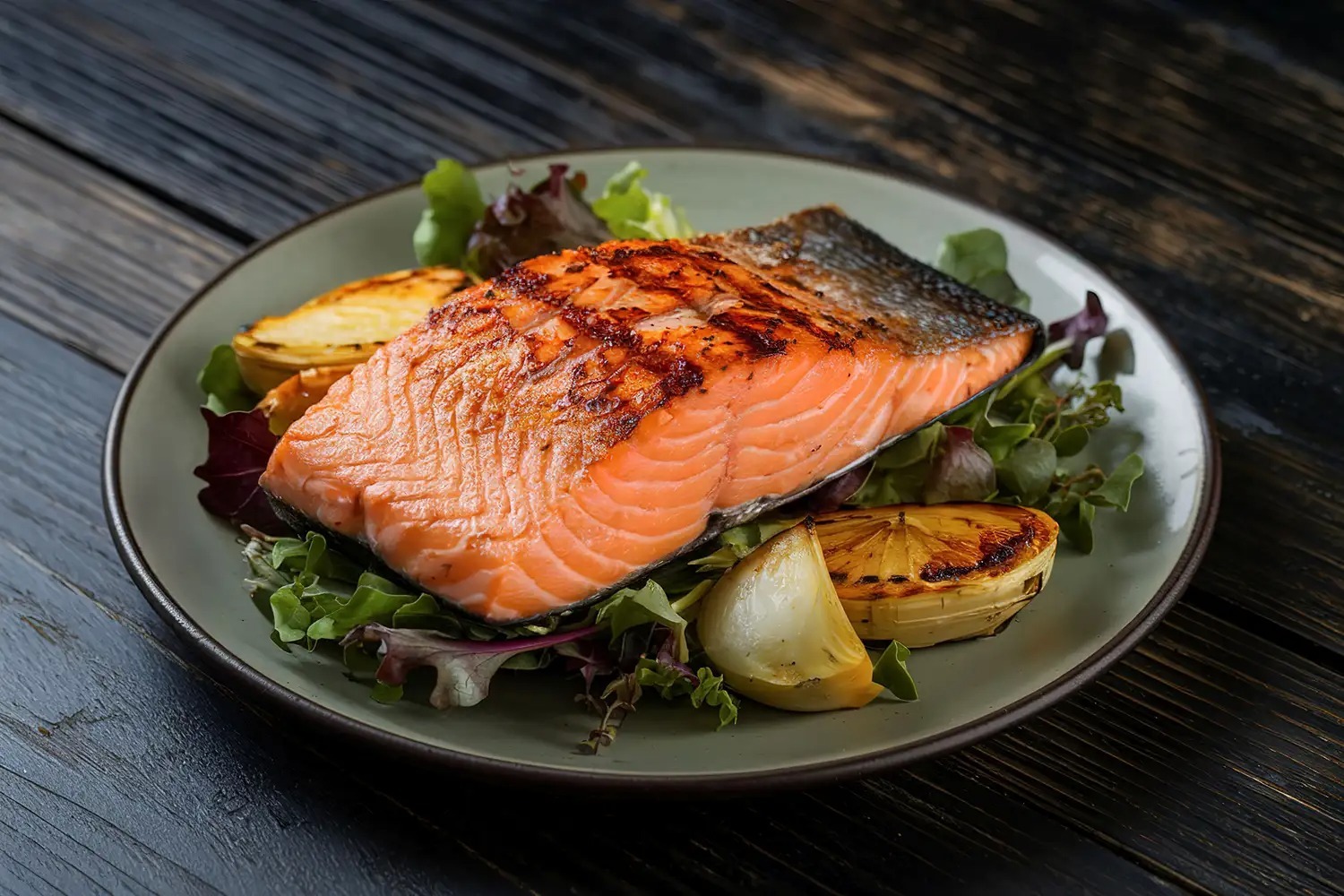 ماهی سالمون گریل شده