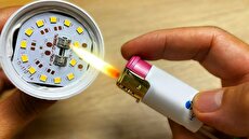 با یک فندک به همین راحتی لامپ LED سوخته را تعمیر کنید!
