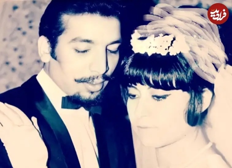 «بهمن مفید» در مراسم ازدواج اول اش با «ثریا حلی»
