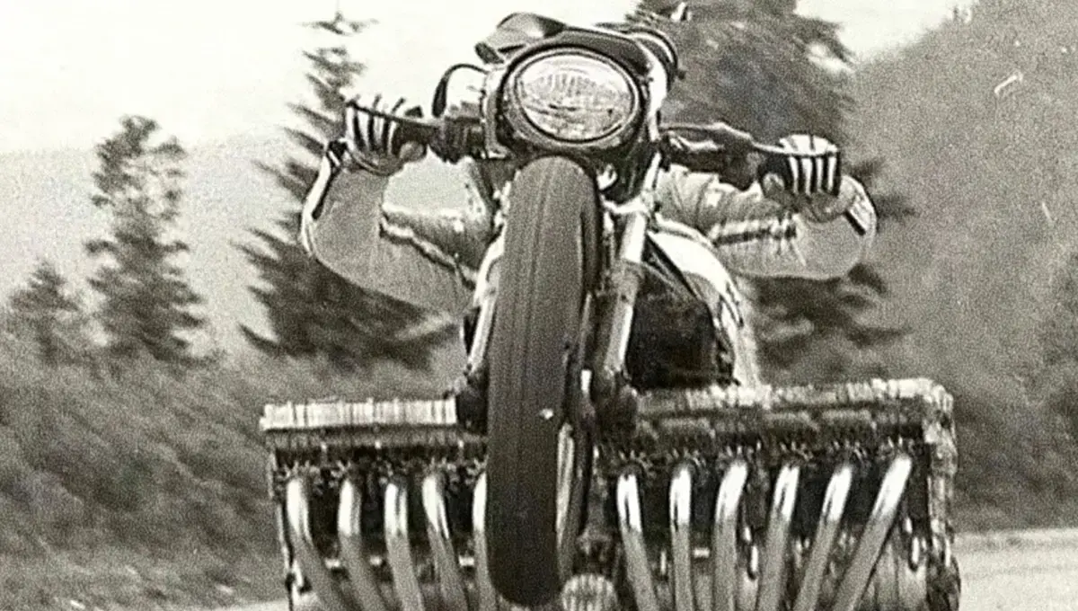 تک چرخ با موتور سیکلت 12 سیلندر هوندا (+عکس)