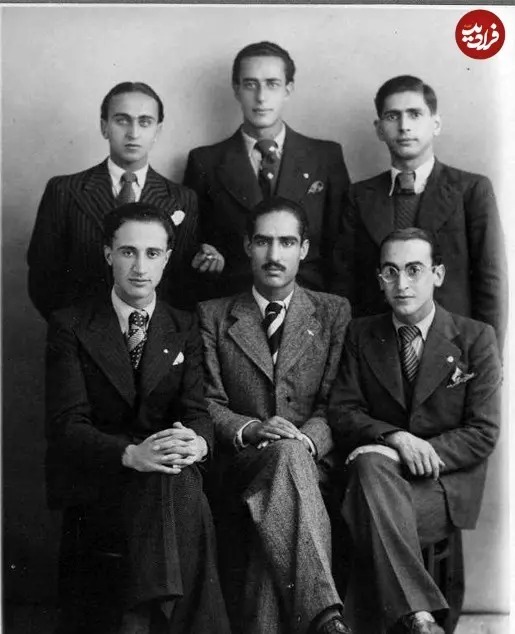 «منوچهر اقبال، ابوالحسن ابتهاج و دوستان» در زمان تحصیل در فرانسه