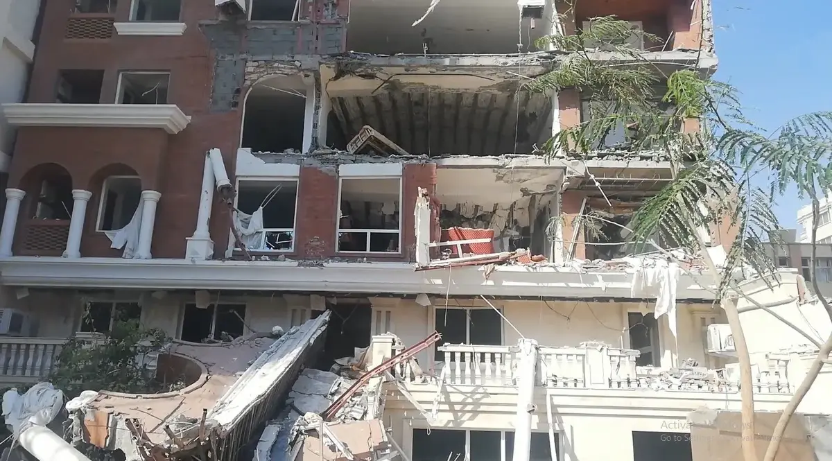 تصویر یکی از مجروحان انفجار در بندرعباس که مورد توجه قرار گرفت