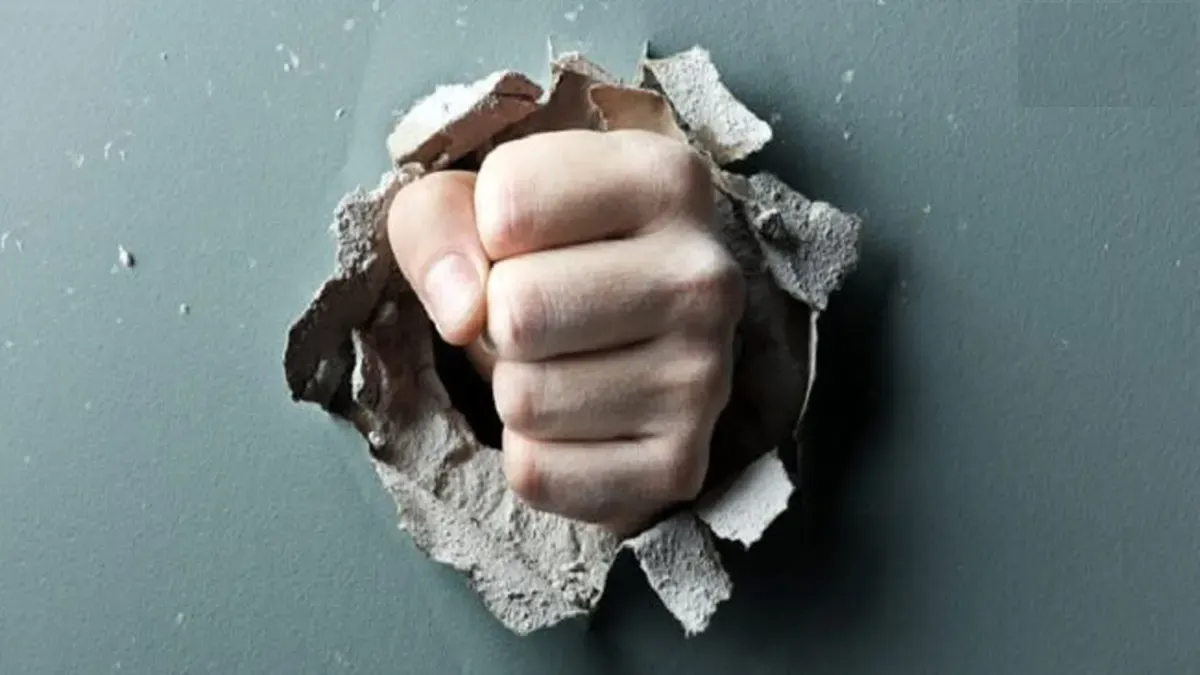 مشت کوبیدن به دیوار