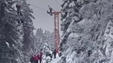 گرفتار شدن ۶۰ نفر در تله‌کابین در دمای زیر صفر در ترکیه