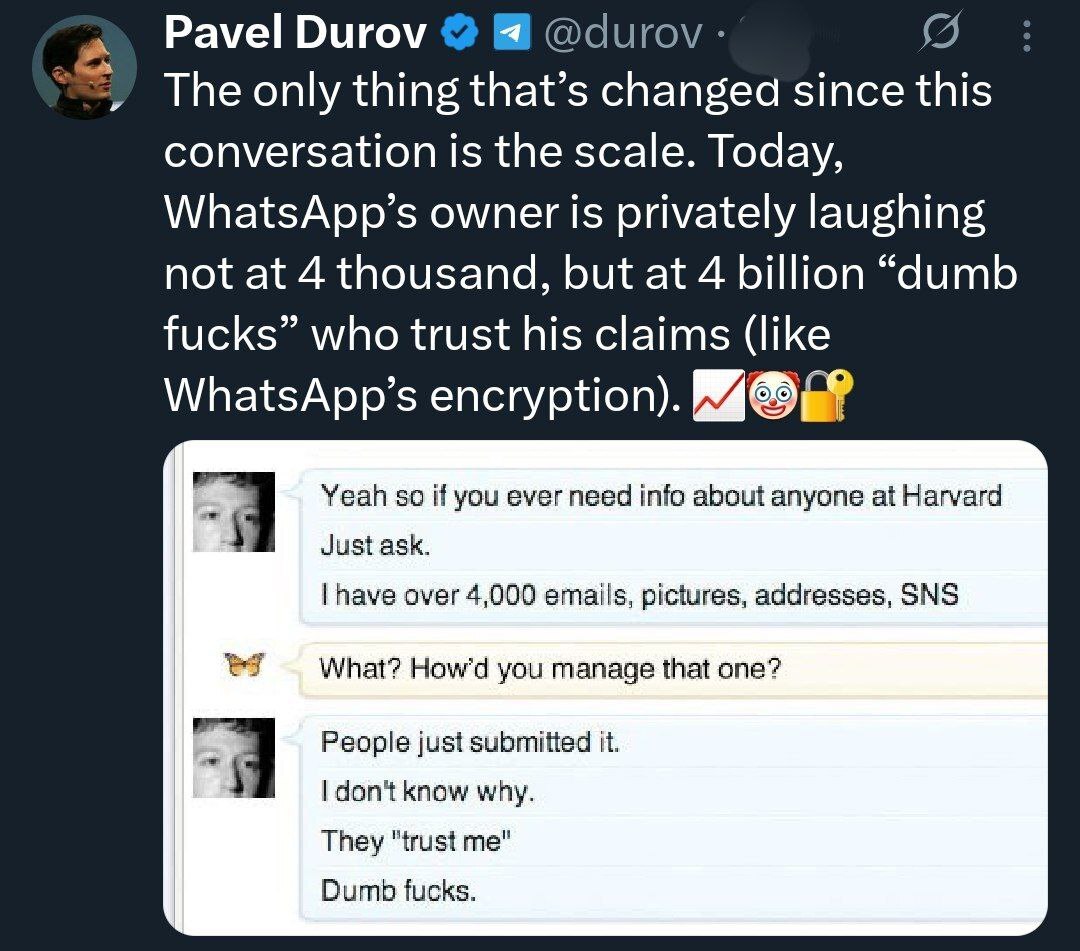 پاول دورف دوباره به زاکربرگ حمله کرد!