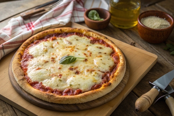 پیتزا با پنیر موزارلا