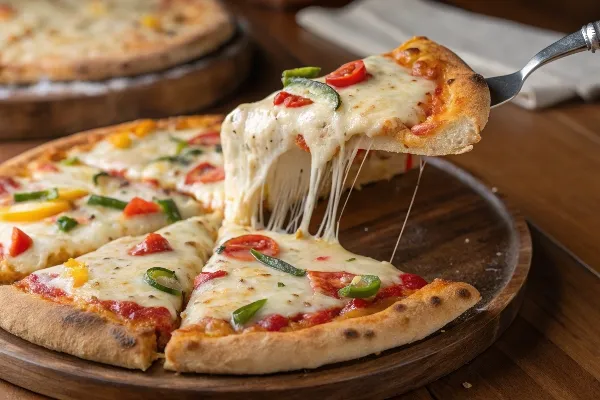 پیتزا با پنیر موزارلا