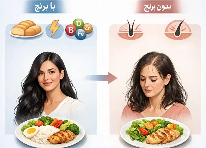 چرا حذف برنج باعث ریزش مو می‌شود؟ | علت علمی