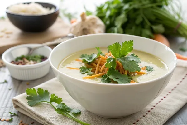 سوپ ماست و گشنیز