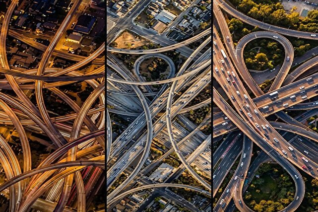 دیوانه وارترین جاده های تبادلی جهان؛ وقتی ترافیک به معماری تبدیل می شود (+تصاویر)
