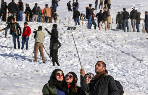 تفریحات زمستانی در نزدیکی مرز ایران و عراق/عکس