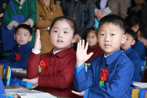 آغاز سال تحصیلی جدید در کره شمالی‎/عکس