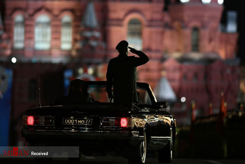 تمرین رژه پیروزی در میدان سرخ مسکو/عکس