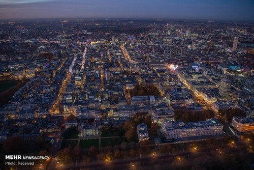 تصاویر هوایی‌ از شب های لندن