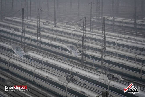 نظم عجیب قطارهای سریع السیر در چین+تصاویر