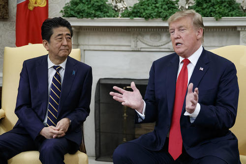 دیدار نخست وزیر ژاپن و رییس جمهوری آمریکا در کاخ سفید/CNP