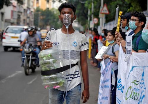 تظاهرات جهانی علیه تغییرات اقلیمی در شهر کلکلته هندوستان/ 20 سپتامبر 2019