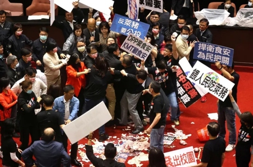 درگیری نمایندگان در پارلمان تایوان/ رویترز