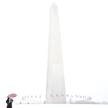 بارش برف در شهر واشنگتن دی سی پایتخت ایالات متحده آمریکا / رویترز
