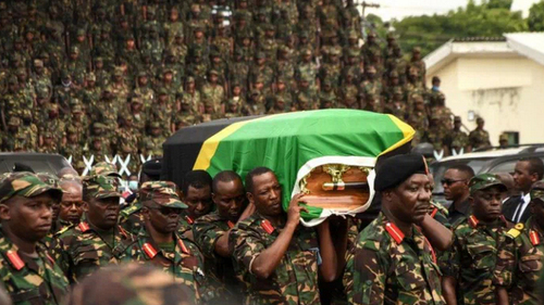 مراسم تشییع پیکر جان ماگوفولی رییس جمهوری فقید تانزانیا/عکس:  بی بی سی