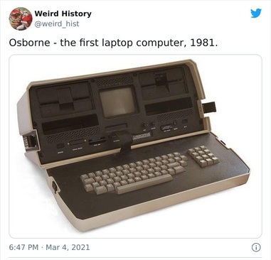 آزبورن – نخستین رایانه لپ تاپ، 1981. 