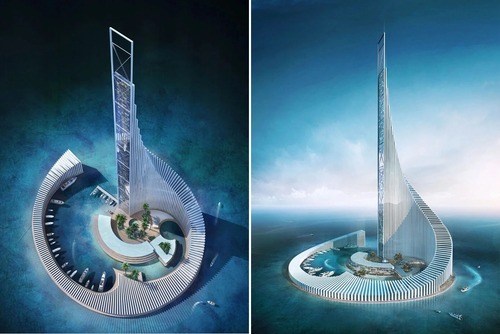 برج تجاری زنگبار؛ طراحی برج آفریقایی با الهام از بازی دومینو (+عکس)