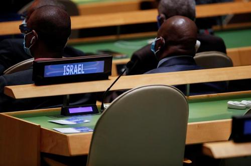 صندلی خالی هیات اسراییلی در مجمع عمومی سالانه ملل متحد هنگام سخنرانی جو بایدن رییس جمهوری آمریکا درباره موضوع اسراییل و فلسطین/ رویترز