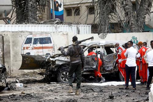 حمله انتحاری به نزدیکی کاخ ریاست جمهوری سومالی در شهر موگادیشو/ رویترز