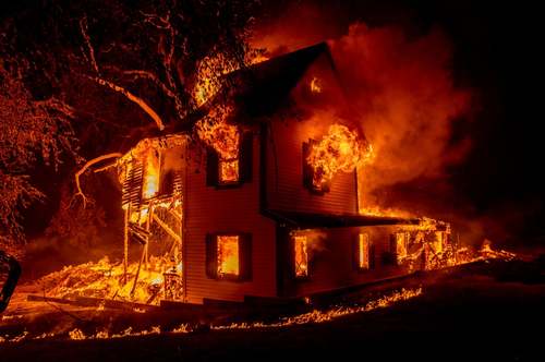 آتش سوزی جنگلی در ایالت ویسکانسین آمریکا/ آسوشیتدپرس
