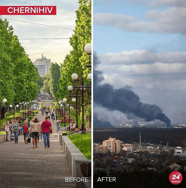 20 نما از قبل و بعد آغاز جنگ در اوکراین (+عکس)