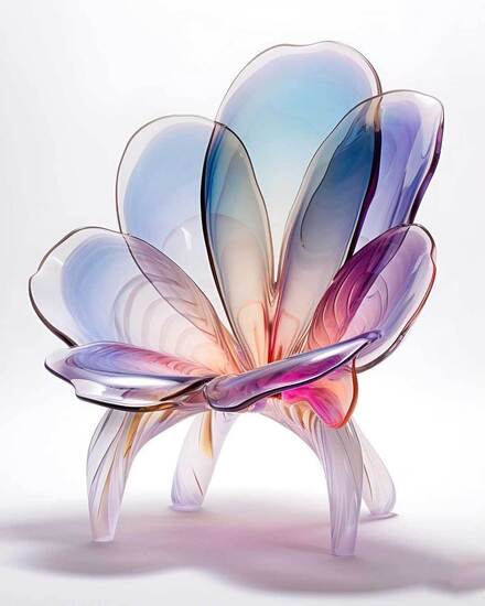 ایده های شگفت انگیز برای صندلی های شیشه ای طرح گل