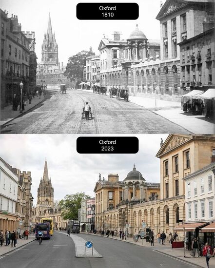 آکسفورد در دهه 1800 و اکنون