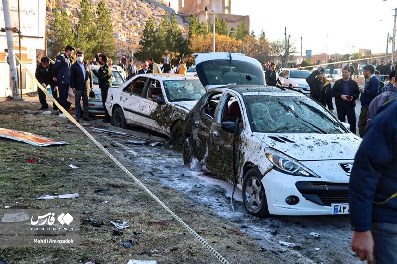 تصاویر محل حادثه انفجار تروریستی در کرمان