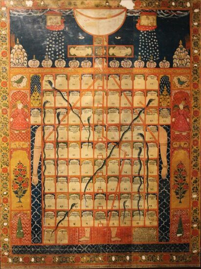 Gyan Chaupar (نسخه Jain بازی)، موزه ملی، دهلی نو