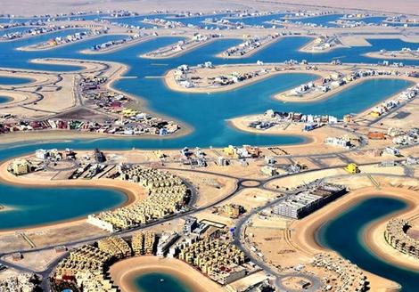 شهر جالب در بیابان‌های کویت با ساحل اختصاصی برای هر خانه!