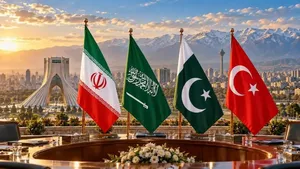 لحظاتی از خوش و بش ­سرلشکر رضایی با مقامات ارشد ترکیه، عربستان و پاکستان