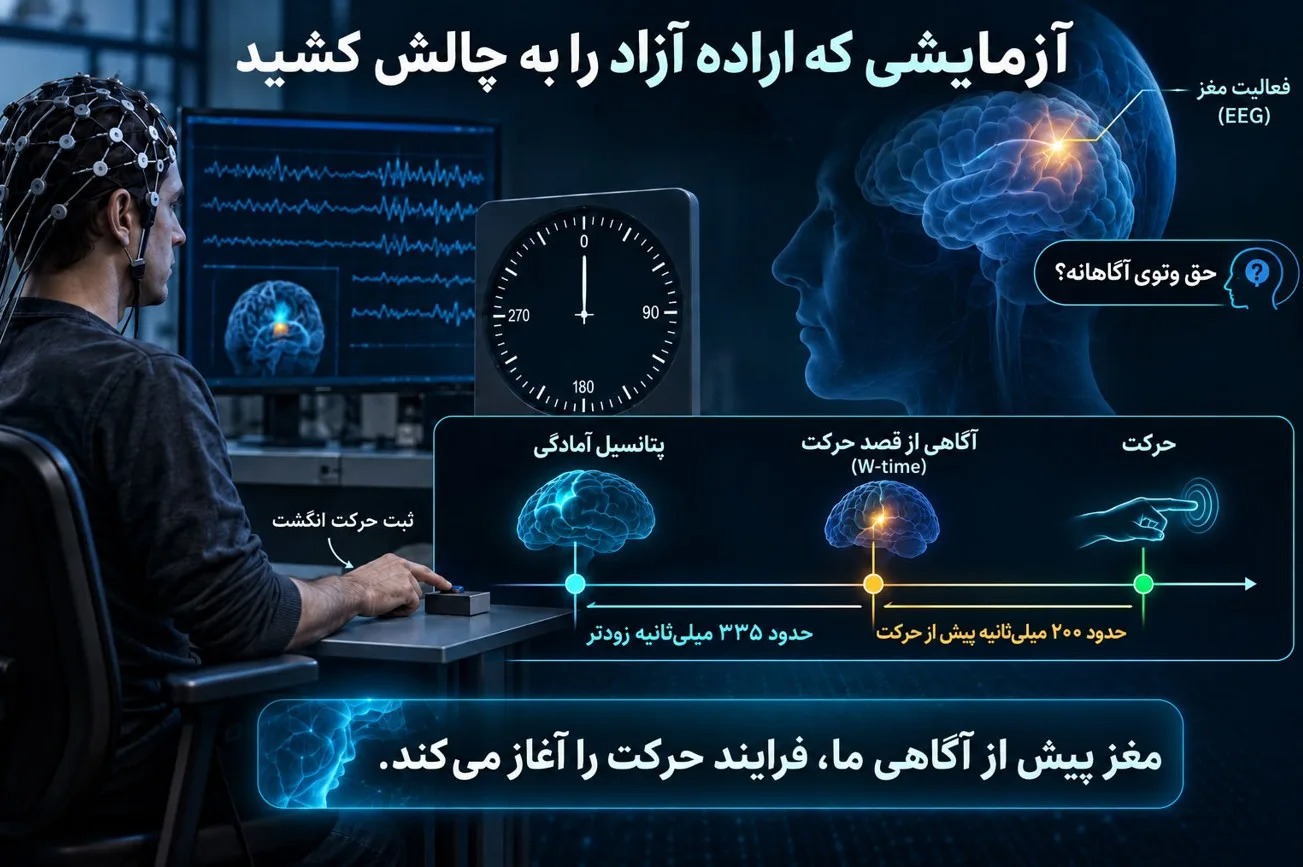 مغز قبل از شما تصمیم می‌گیرد.